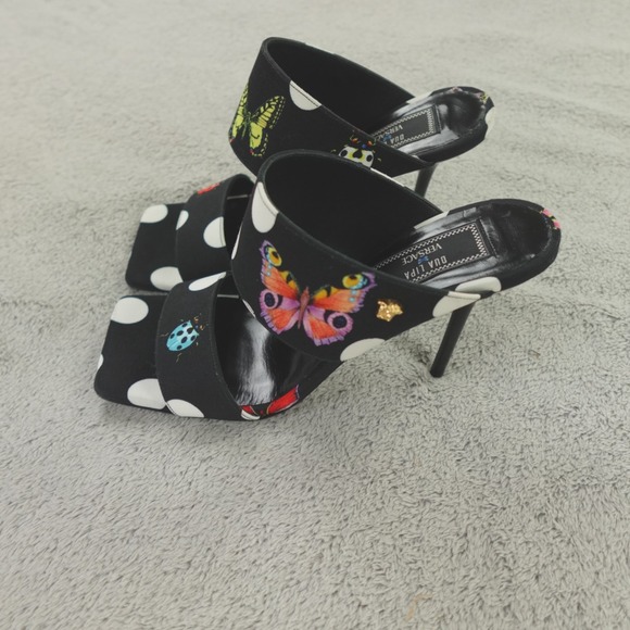 Versace x Dua Lipa Butterflies 95 mm‎ Canvas Mules - Picture 6 of 14